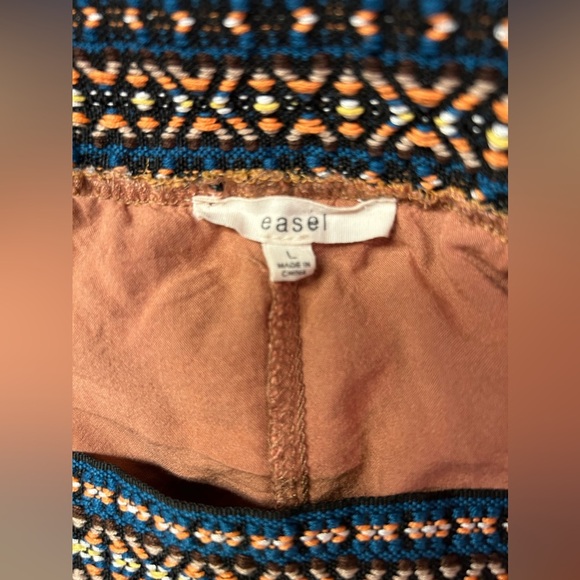 Easel Multi Color Babydoll Tunic Shirt/Dress Size L BohoWide Sleeves Loose‎ Fit - Picture 4 of 12